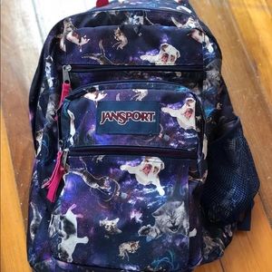 Jansport Big Student Backpack Galaxy Cat & Dog